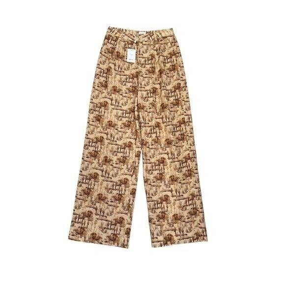 Cami NYC Pants - NEW Cami NYC Wide Leg Pants Cactus Desert Print Linen Blend Rylie Size 8
